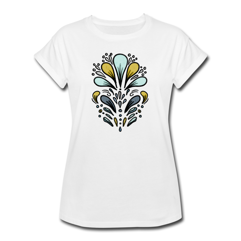 Frauen Oversize T-Shirt "Retro Splash" - Hinter dem Mond