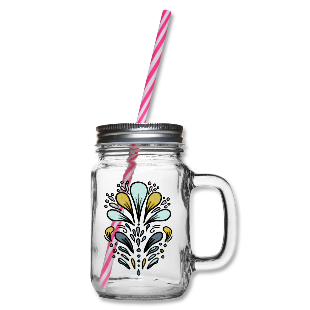 Henkelglas mit Schraubdeckel "Retro Splash" - Hinter dem Mond