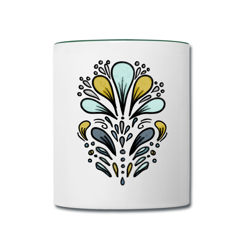 Tasse zweifarbig "Retro Splash" - Hinter dem Mond