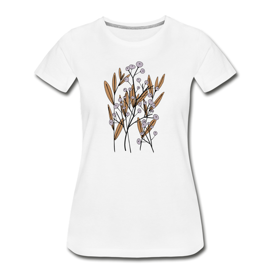 Frauen Premium Bio T-Shirt - "Hygge Herbstgras" - Hinter dem Mond