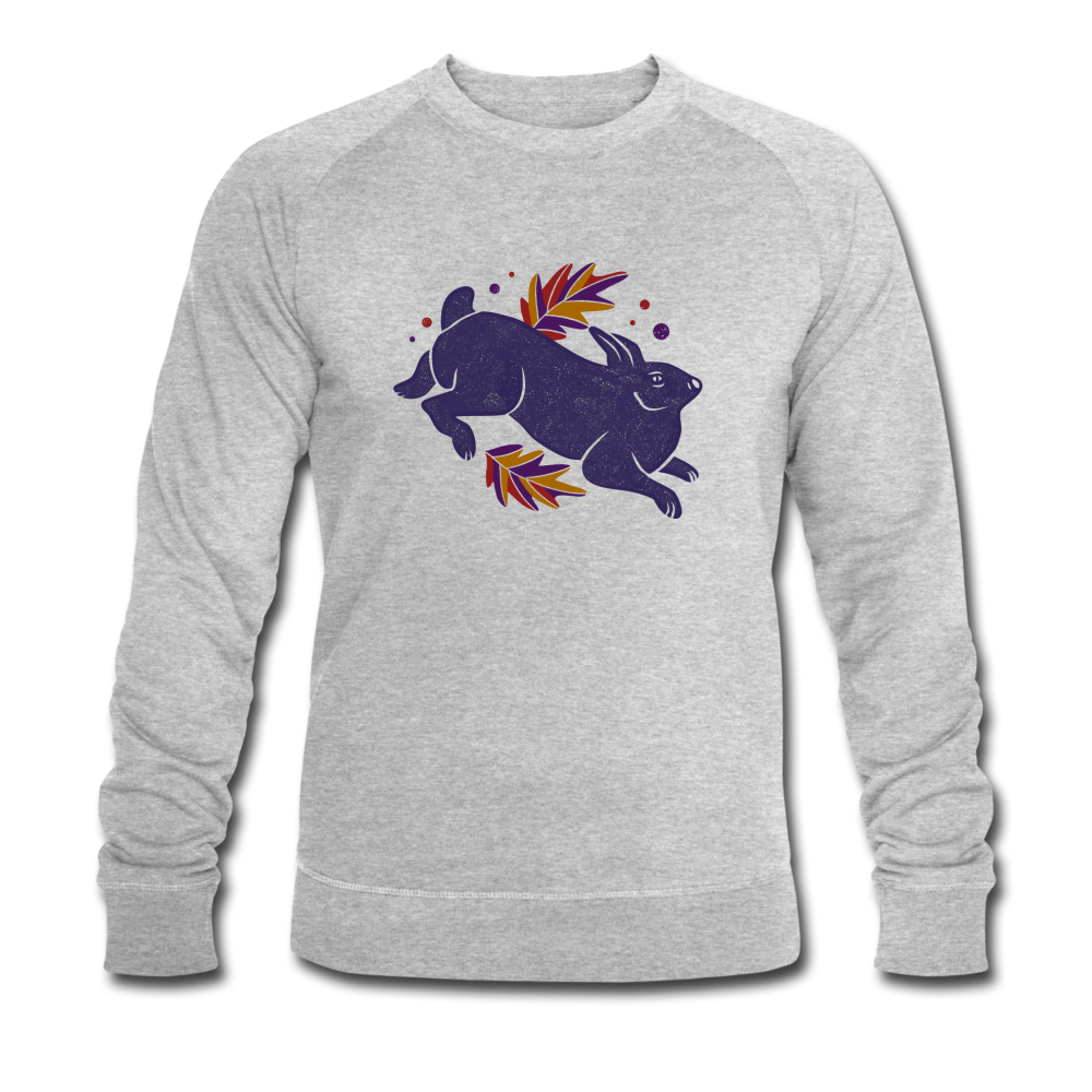 Männer Bio-Sweatshirt "Hase im Laub" - Hinter dem Mond