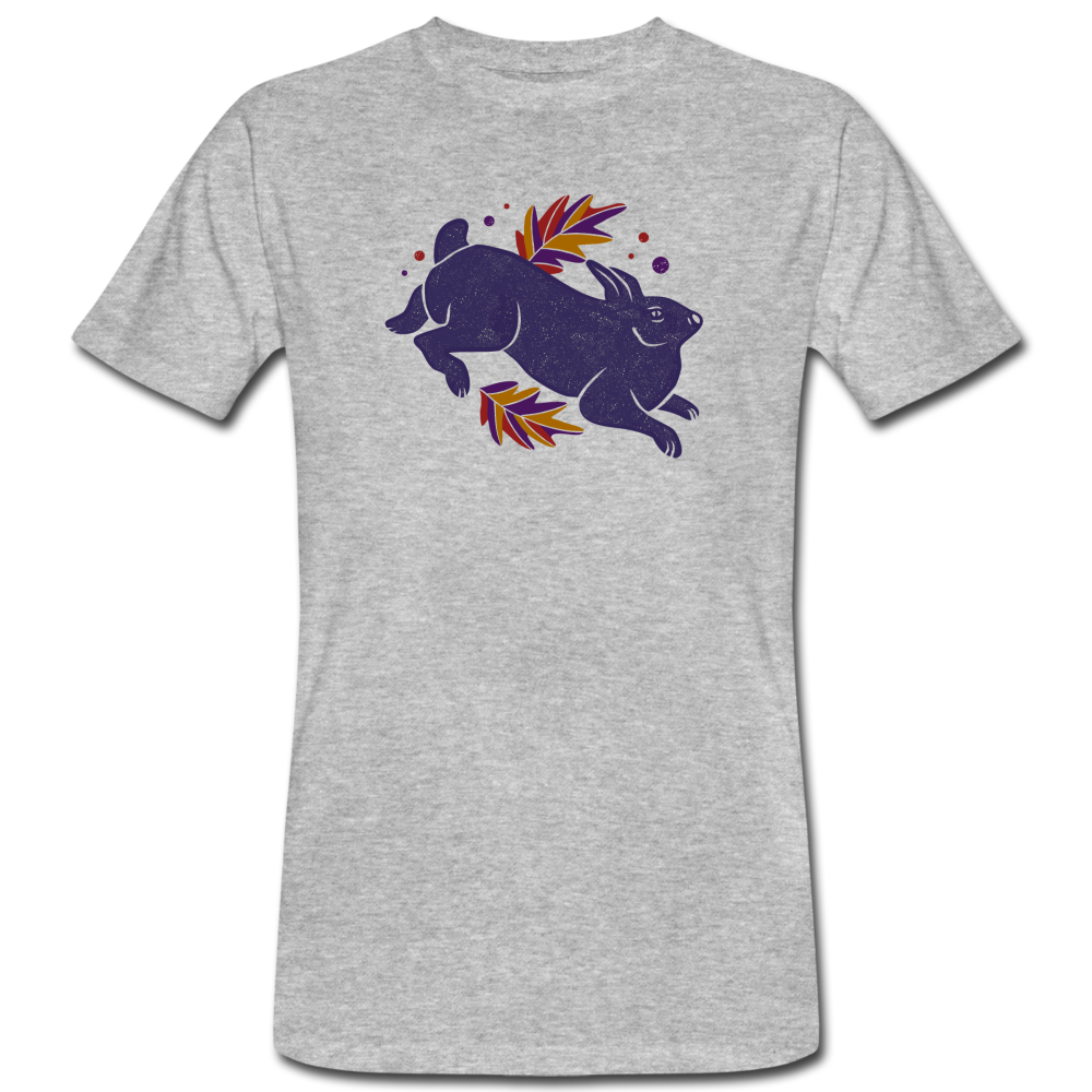 Männer Bio-T-Shirt "Hase im Laub" - Hinter dem Mond