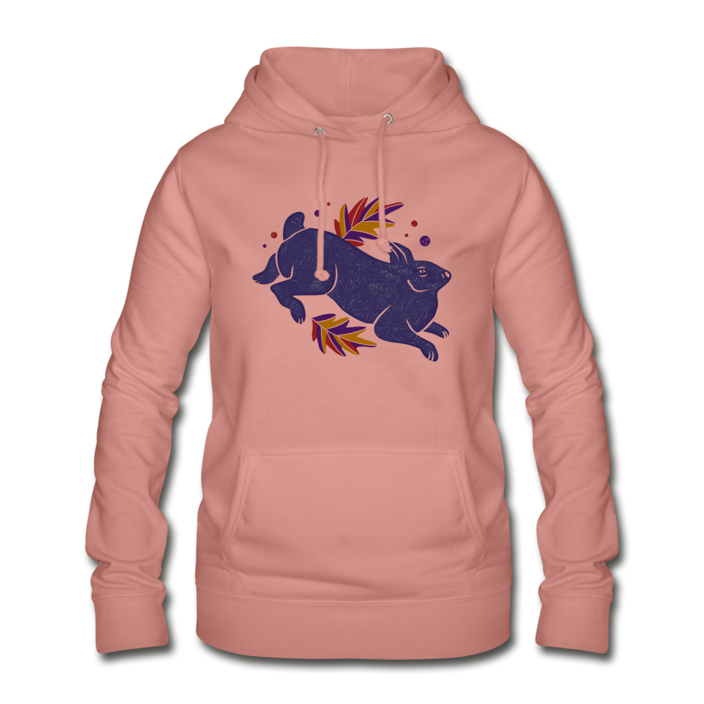 Frauen Hoodie "Hase im Laub" - Hinter dem Mond