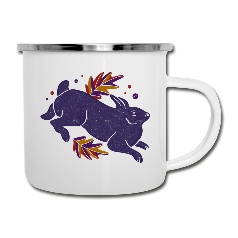 Emaille-Tasse "Hase im Laub" - Hinter dem Mond