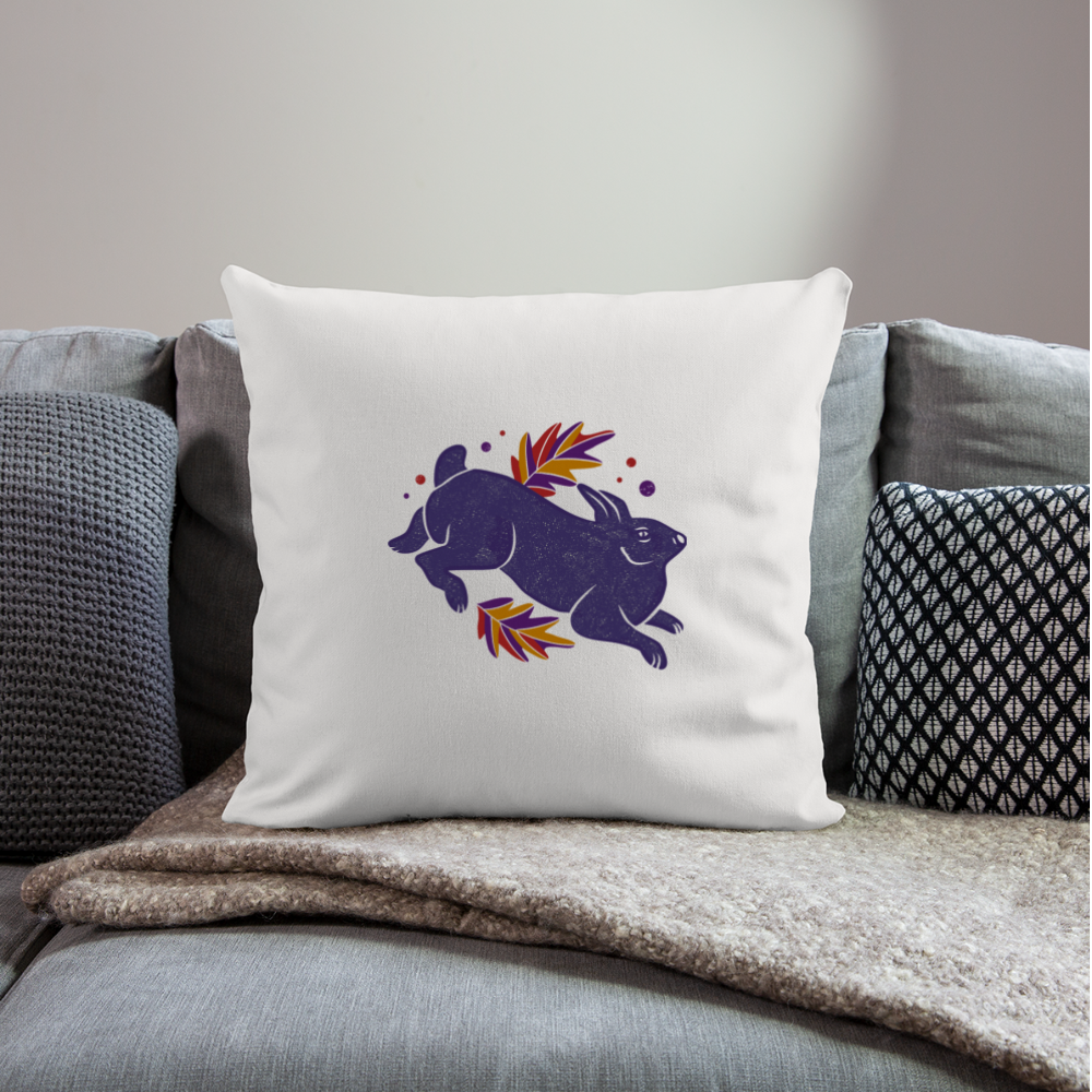 Sofakissenbezug 44 x 44 cm - "Hase im Laub" - Hinter dem Mond