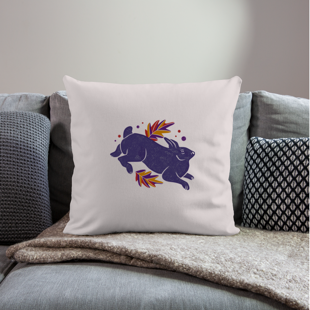 Sofakissenbezug 44 x 44 cm - "Hase im Laub" - Hinter dem Mond