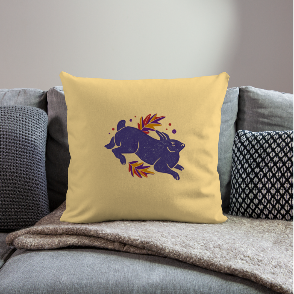 Sofakissenbezug 44 x 44 cm - "Hase im Laub" - Hinter dem Mond