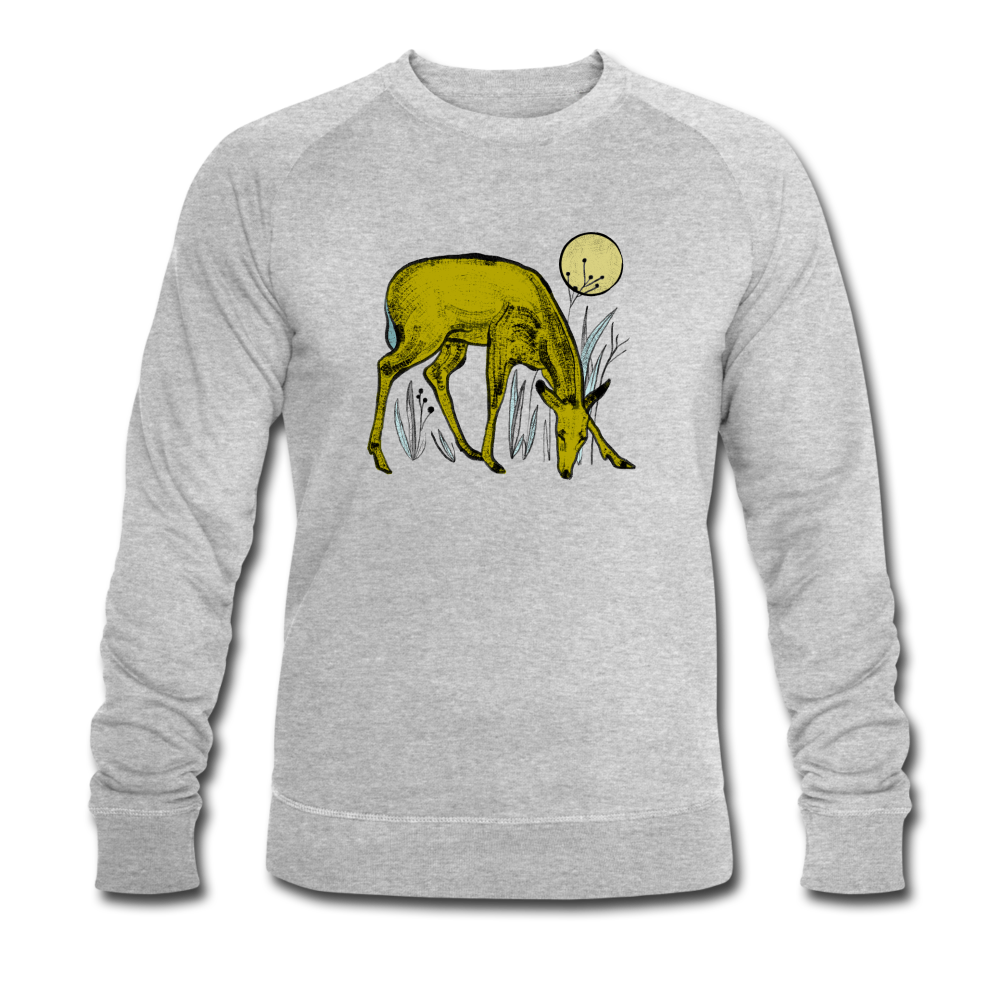 Männer Bio-Sweatshirt "Reh in Olive" - Hinter dem Mond