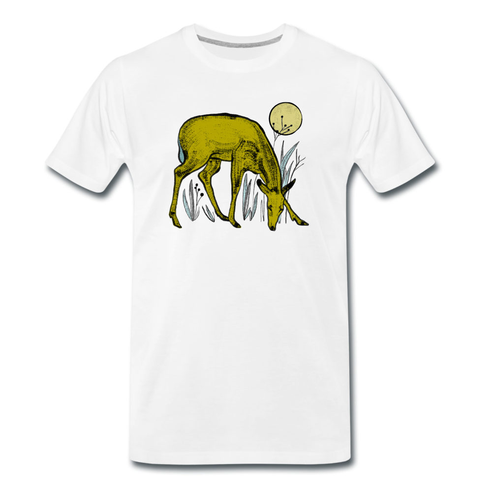 Männer Premium T-Shirt "Reh in Olive" - Hinter dem Mond