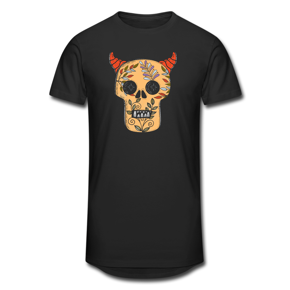 Männer Urban Longshirt "Teufelsschädel" - Hinter dem Mond