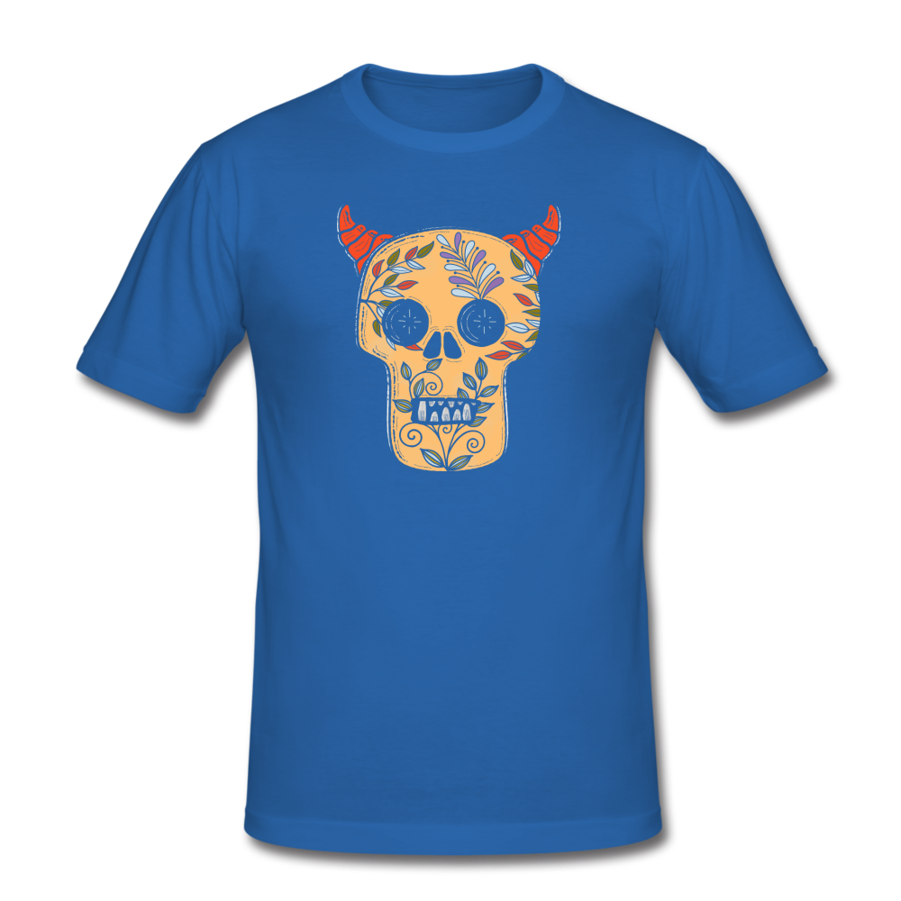 Männer Slim Fit T-Shirt - "Teufelsschädel" - Hinter dem Mond