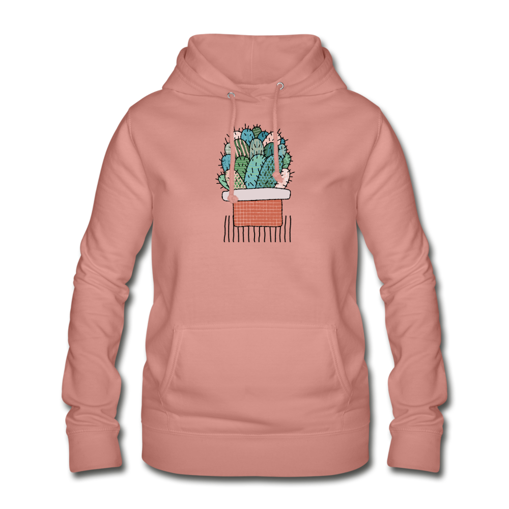 Frauen Hoodie "Kaktus in Terracotta" - Hinter dem Mond