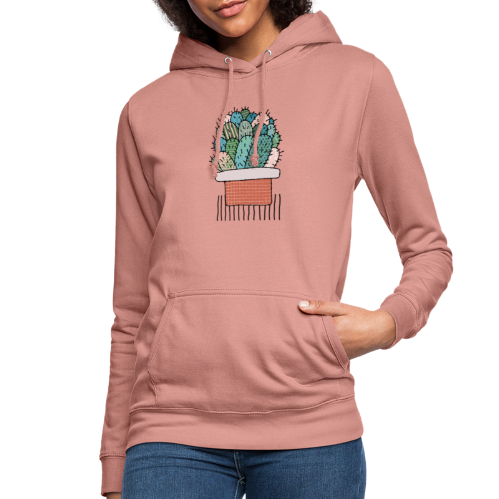 Frauen Hoodie "Kaktus in Terracotta" - Hinter dem Mond