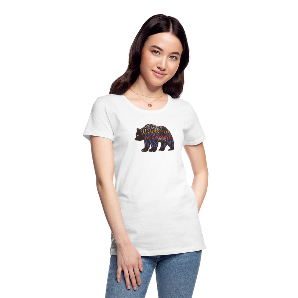Frauen Premium Bio T-Shirt - "Bunter Grizzly" - Hinter dem Mond
