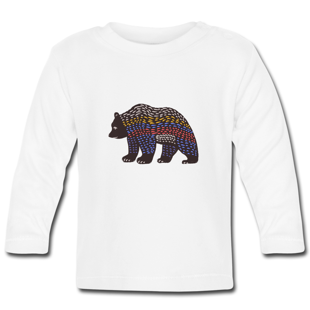 Baby Langarmshirt - Bunter Grizzly - Hinter dem Mond