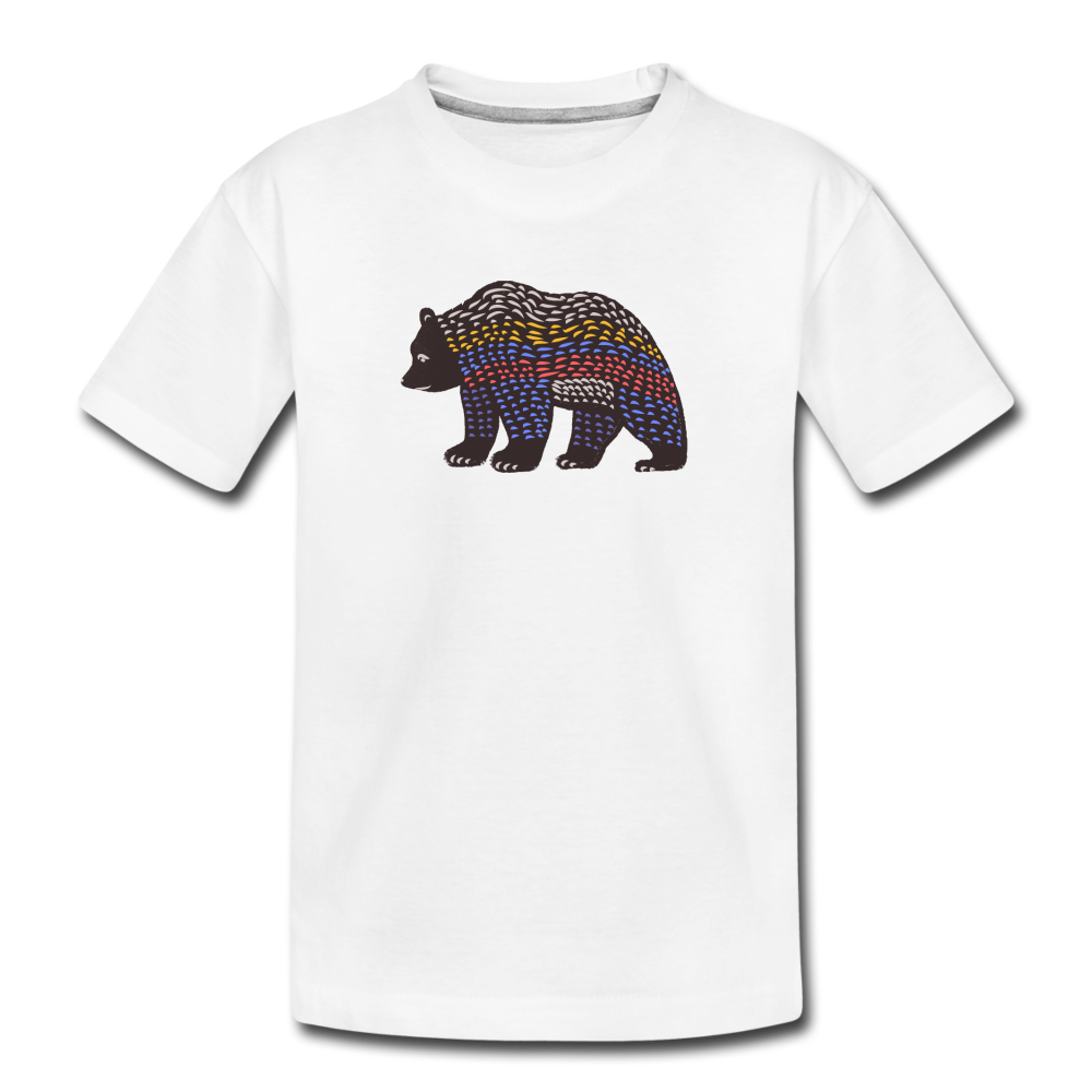 Teenager Premium Bio T-Shirt - Bunter Grizzly - Hinter dem Mond