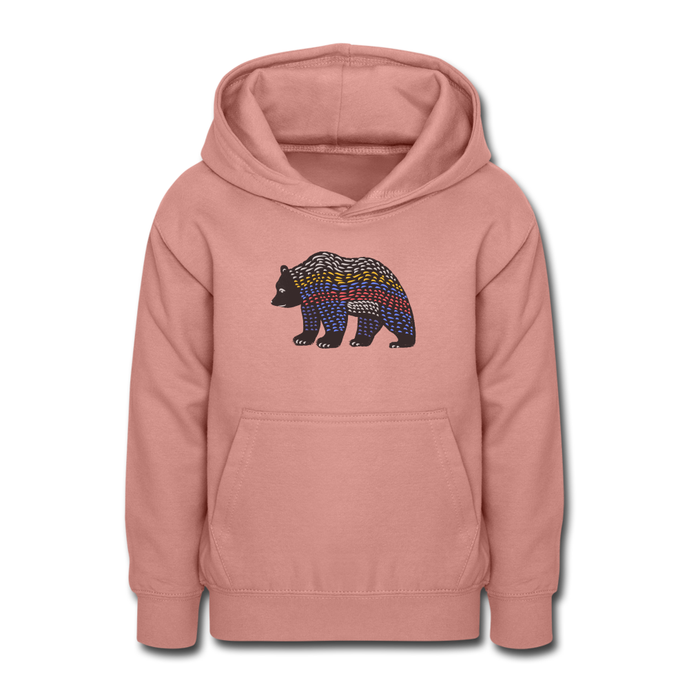 Teenager Hoodie "Bunter Grizzly" - Hinter dem Mond
