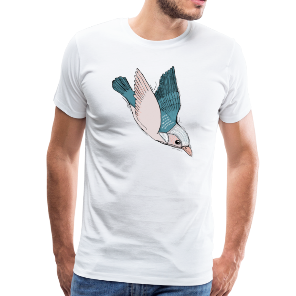 Männer Premium T-Shirt "Vogel im Sturzflug" - Hinter dem Mond