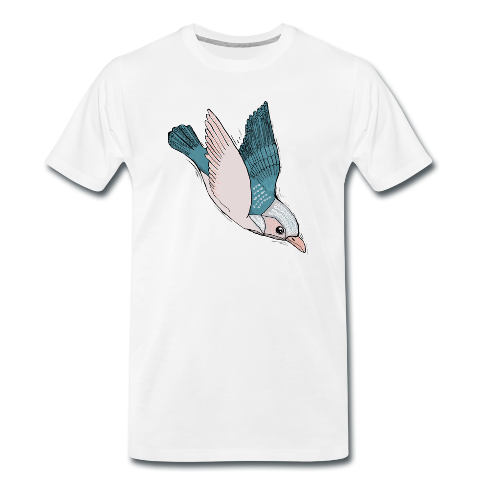 Männer Premium T-Shirt "Vogel im Sturzflug" - Hinter dem Mond