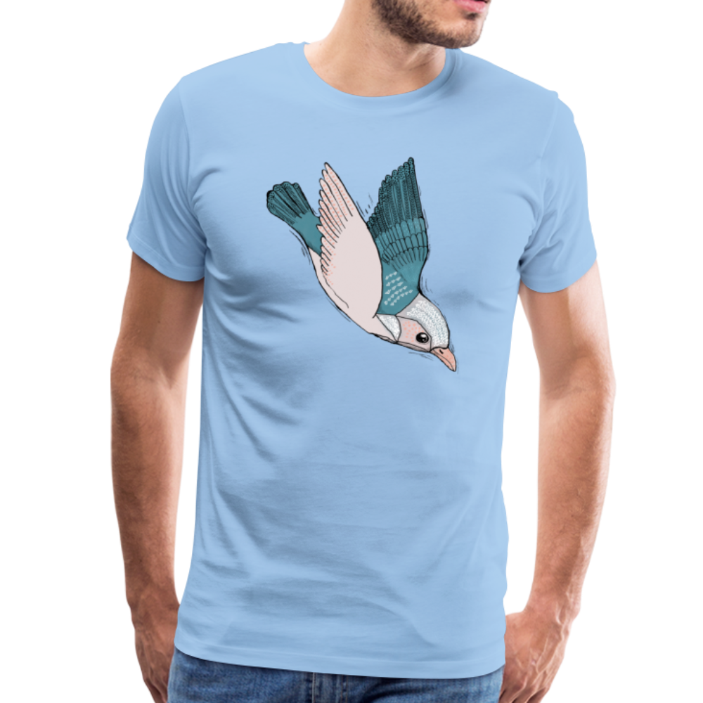 Männer Premium T-Shirt "Vogel im Sturzflug" - Hinter dem Mond