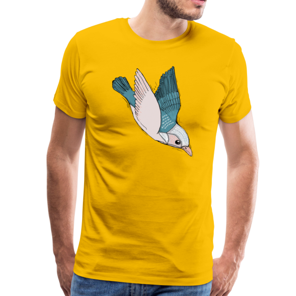 Männer Premium T-Shirt "Vogel im Sturzflug" - Hinter dem Mond