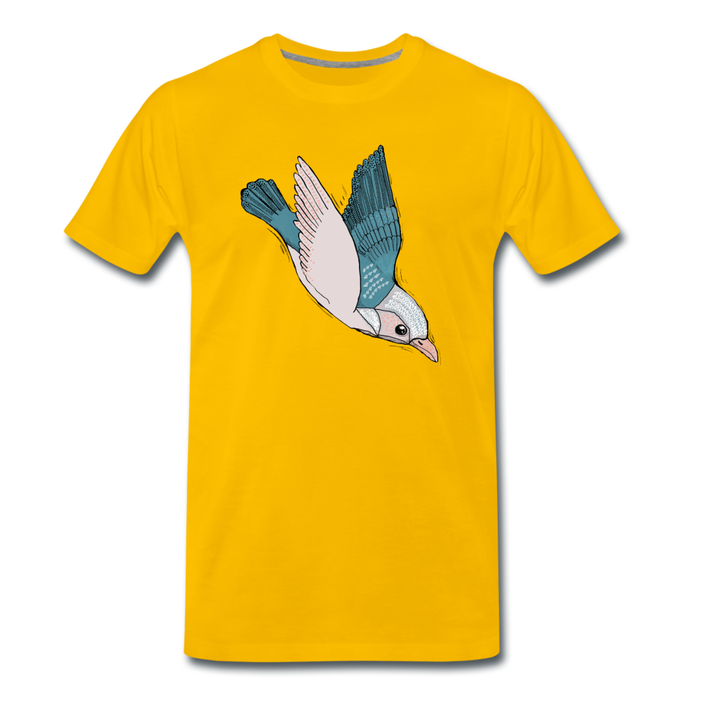 Männer Premium T-Shirt "Vogel im Sturzflug" - Hinter dem Mond