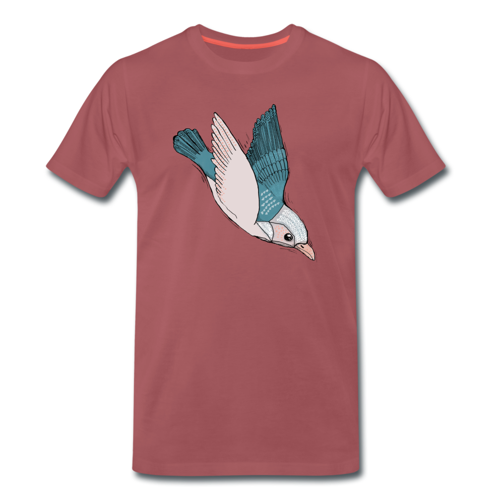 Männer Premium T-Shirt "Vogel im Sturzflug" - Hinter dem Mond
