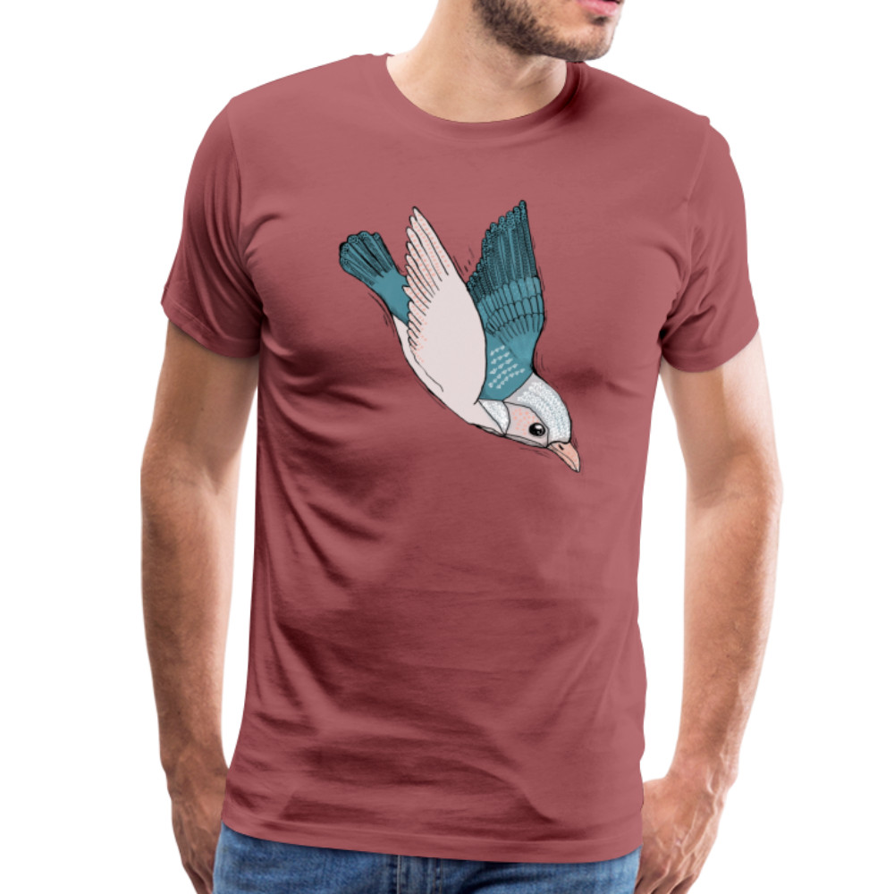 Männer Premium T-Shirt "Vogel im Sturzflug" - Hinter dem Mond