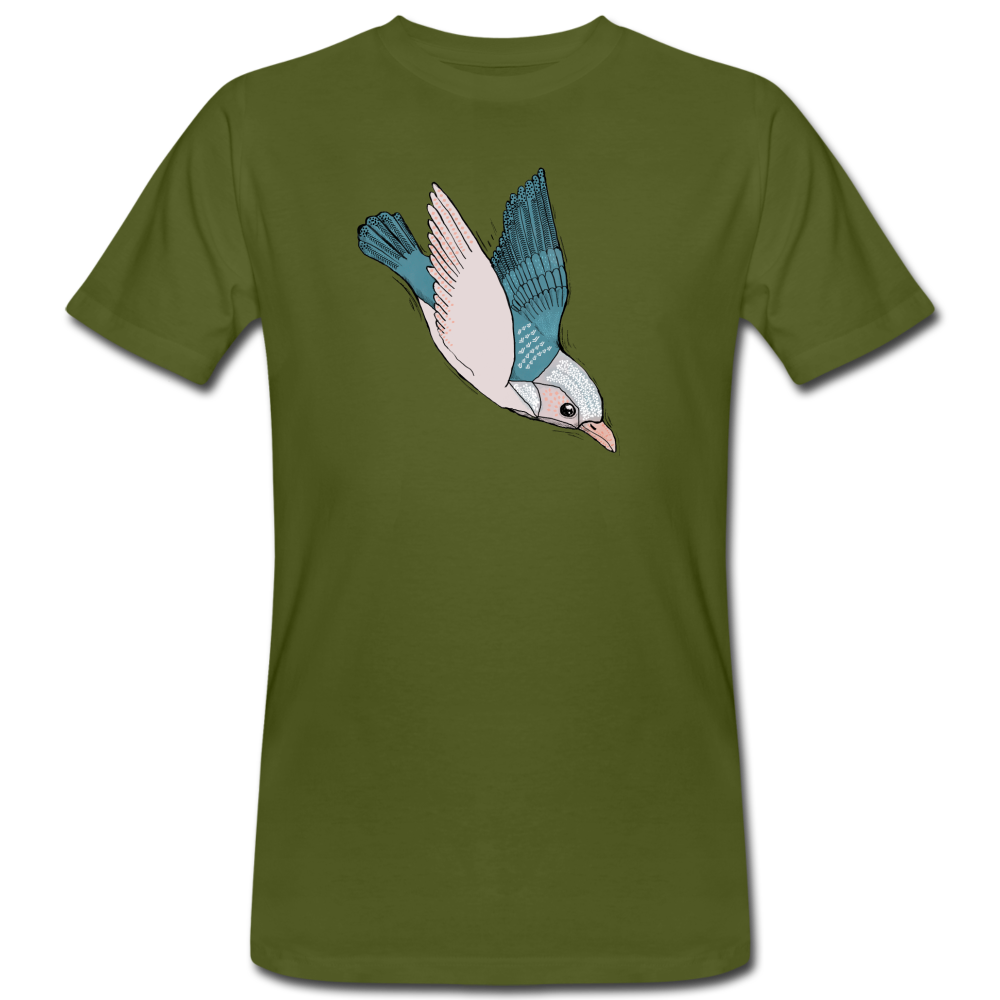Männer Bio-T-Shirt - "Vogel im Sturzflug" - Hinter dem Mond