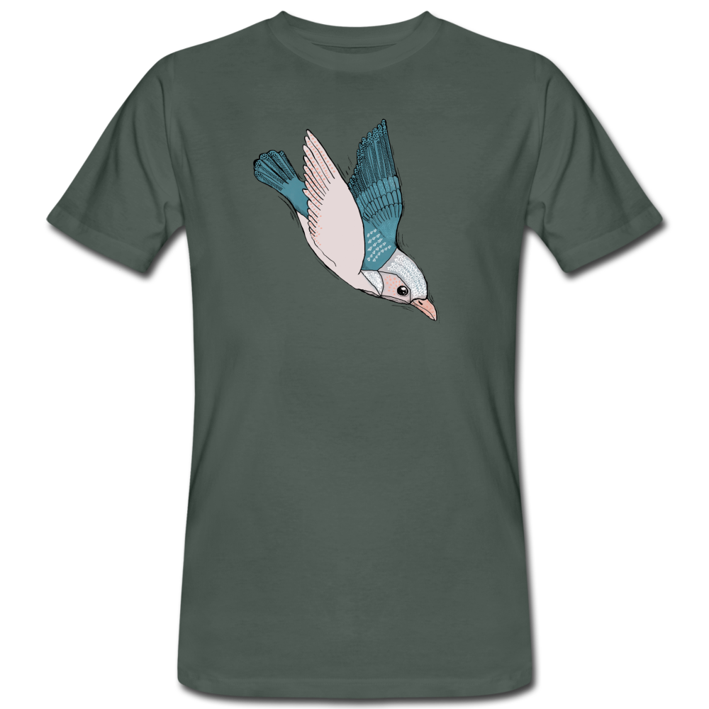 Männer Bio-T-Shirt - "Vogel im Sturzflug" - Hinter dem Mond
