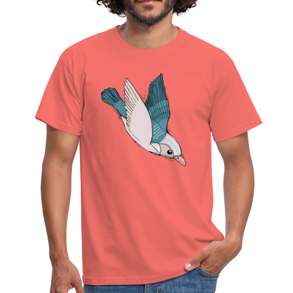 Männer T-Shirt - "Vogel im Sturzflug" - Hinter dem Mond