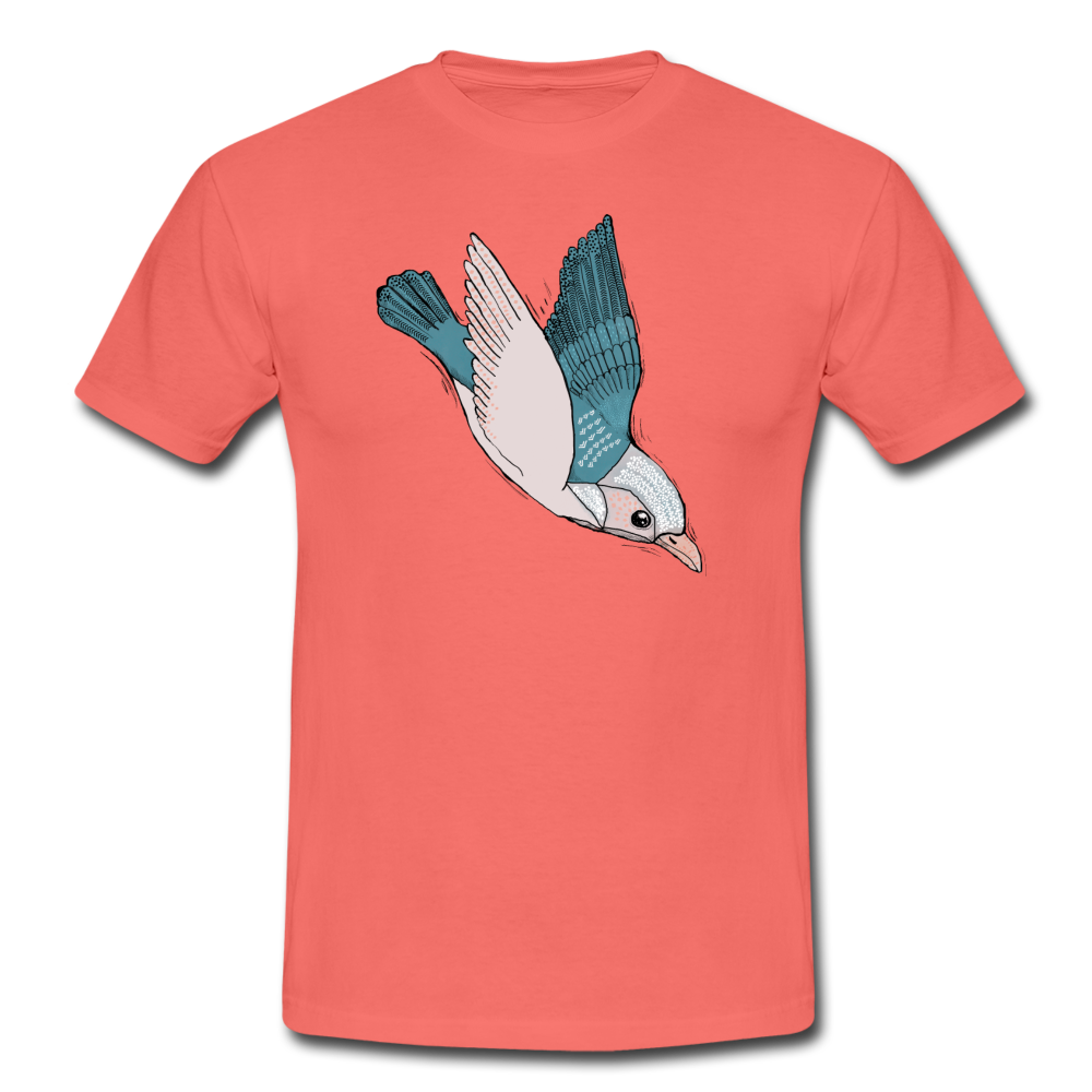 Männer T-Shirt - "Vogel im Sturzflug" - Hinter dem Mond