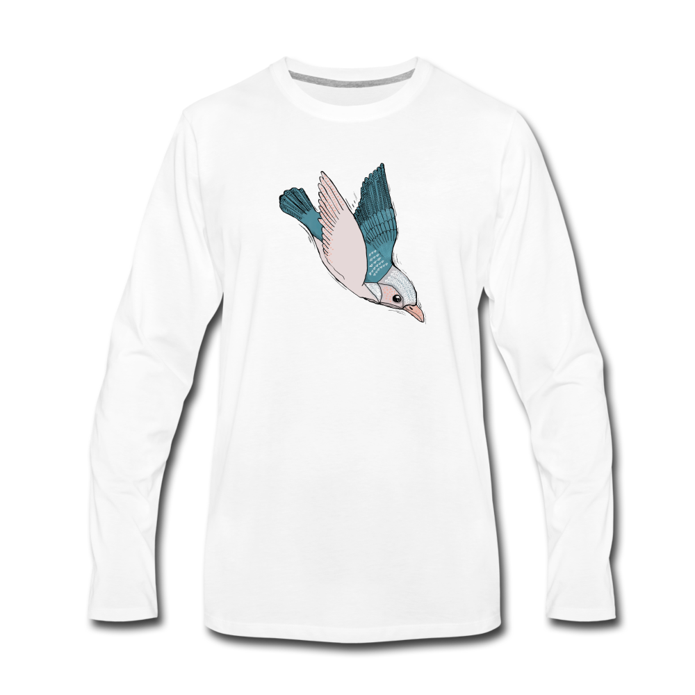 Männer Premium Langarmshirt - "Vogel im Sturzflug" - Hinter dem Mond