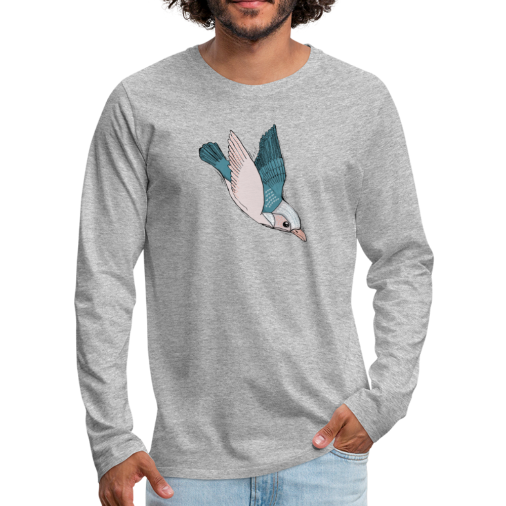 Männer Premium Langarmshirt - "Vogel im Sturzflug" - Hinter dem Mond