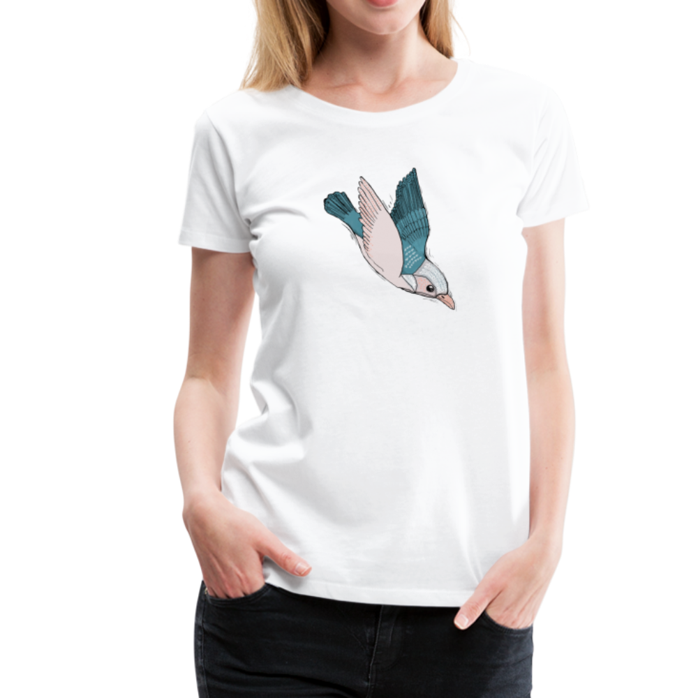 Frauen Premium T-Shirt - "Vogel im Sturzflug" - Hinter dem Mond