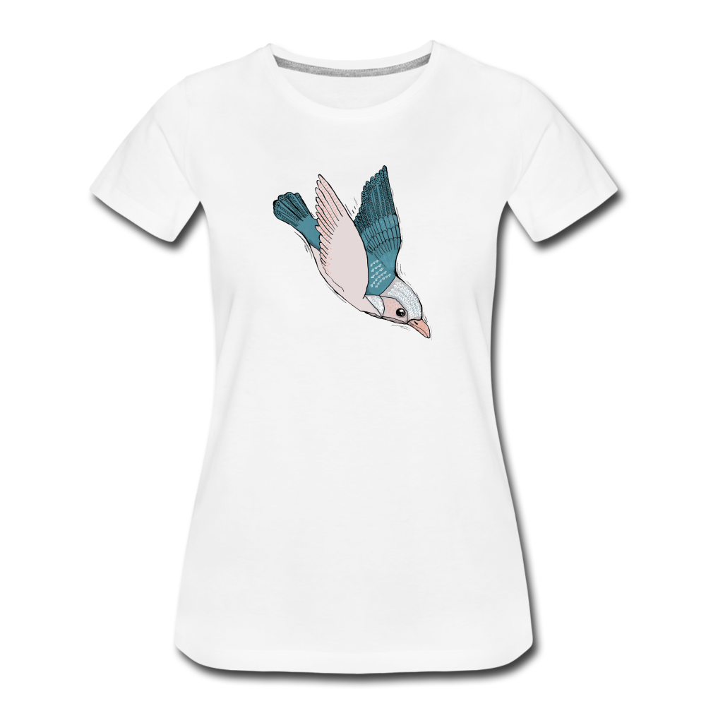 Frauen Premium T-Shirt - "Vogel im Sturzflug" - Hinter dem Mond