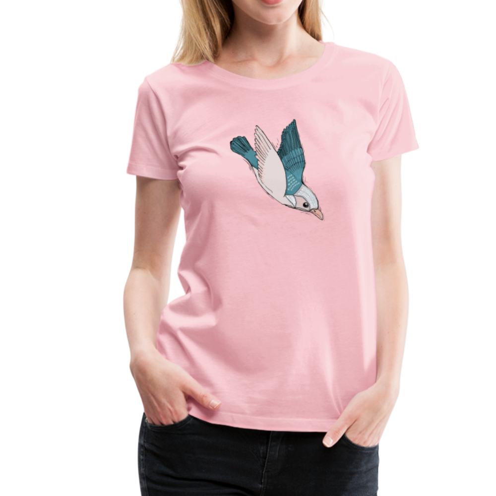 Frauen Premium T-Shirt - "Vogel im Sturzflug" - Hinter dem Mond