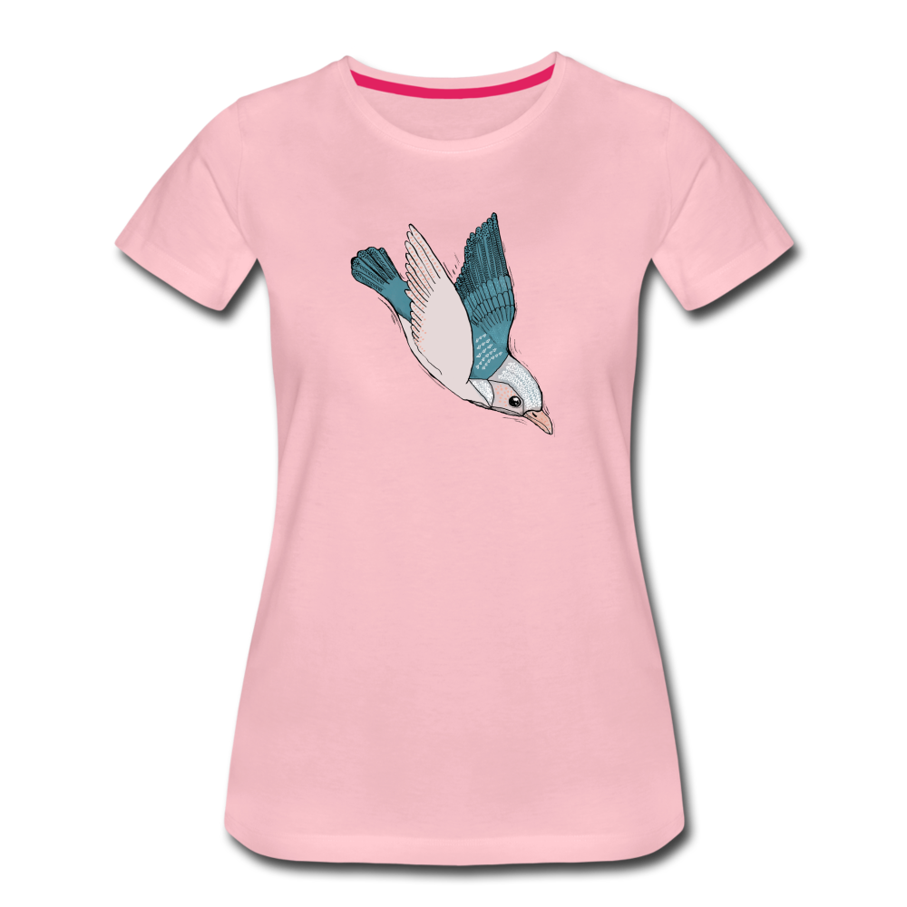 Frauen Premium T-Shirt - "Vogel im Sturzflug" - Hinter dem Mond