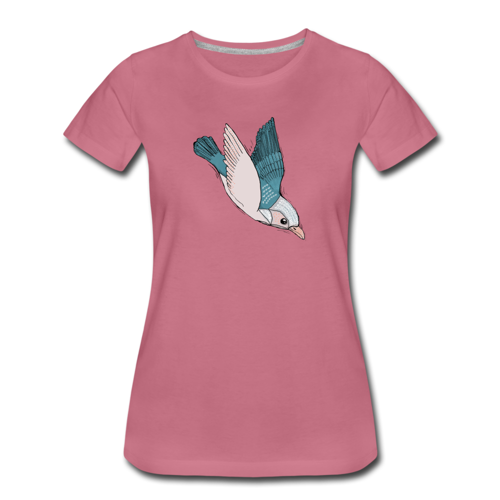 Frauen Premium T-Shirt - "Vogel im Sturzflug" - Hinter dem Mond