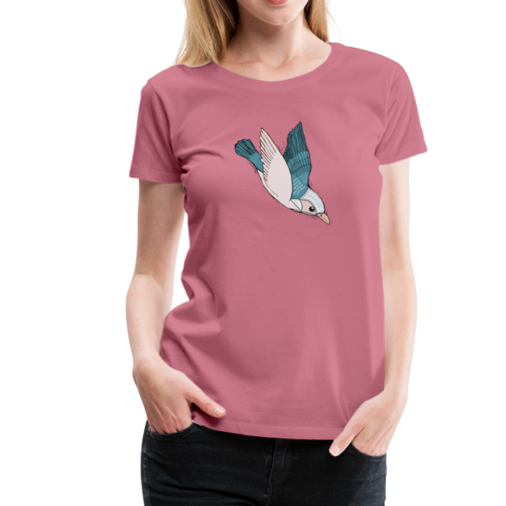 Frauen Premium T-Shirt - "Vogel im Sturzflug" - Hinter dem Mond