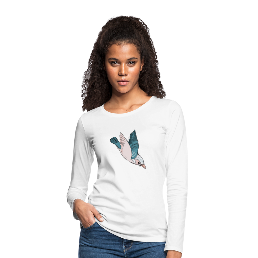 Frauen Premium Langarmshirt "Vogel im Sturzflug" - Hinter dem Mond