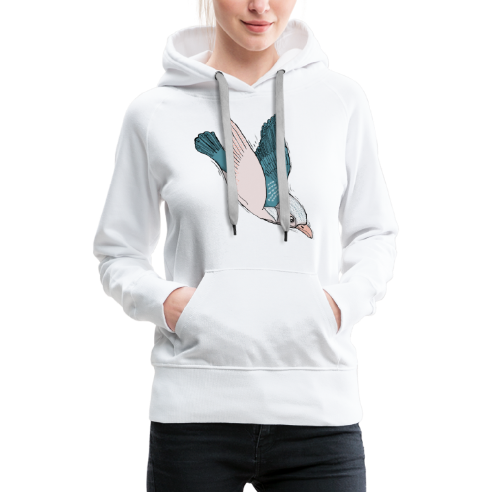Frauen Premium Hoodie - "Vogel im Sturzflug" - Hinter dem Mond