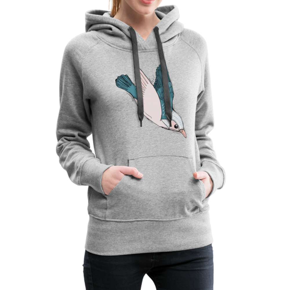 Frauen Premium Hoodie - "Vogel im Sturzflug" - Hinter dem Mond
