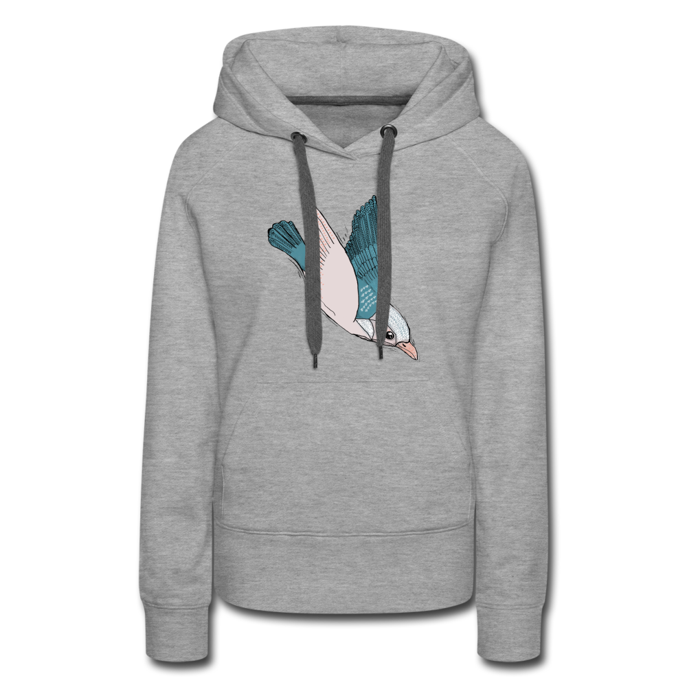 Frauen Premium Hoodie - "Vogel im Sturzflug" - Hinter dem Mond