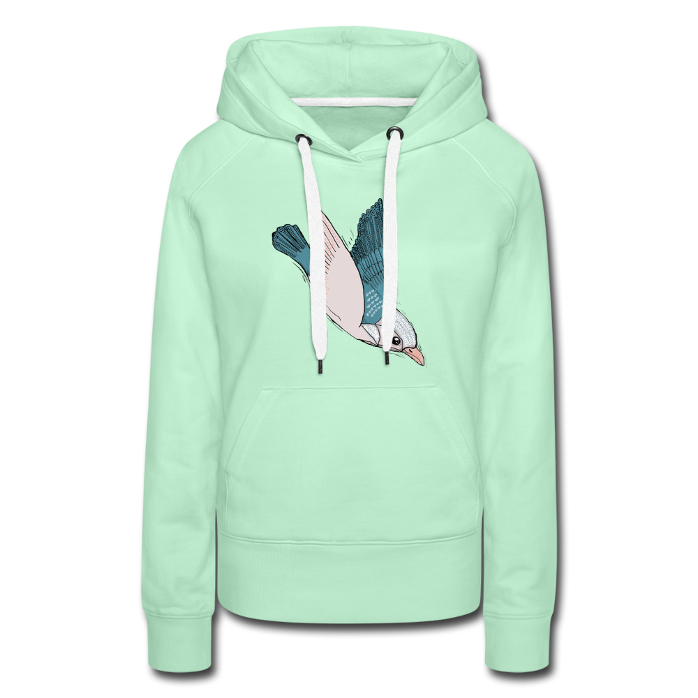 Frauen Premium Hoodie - "Vogel im Sturzflug" - Hinter dem Mond