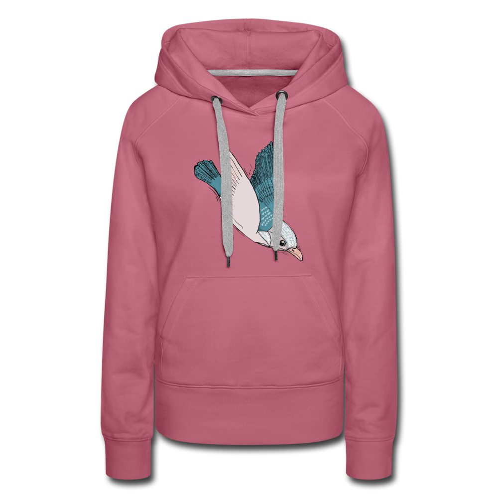 Frauen Premium Hoodie - "Vogel im Sturzflug" - Hinter dem Mond