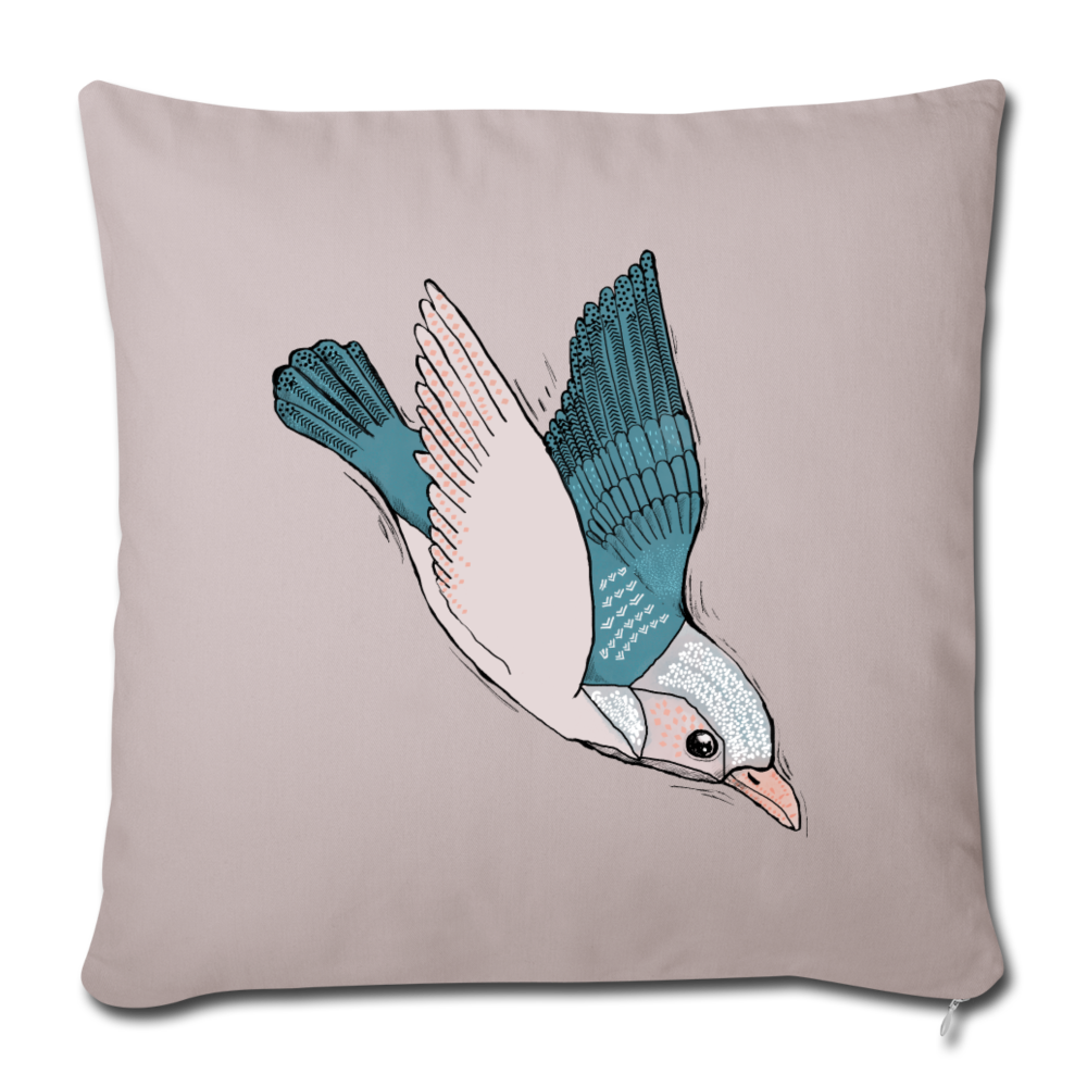 Sofakissen mit Füllung 44 x 44 cm - "Vogel im Sturzflug" - Hinter dem Mond