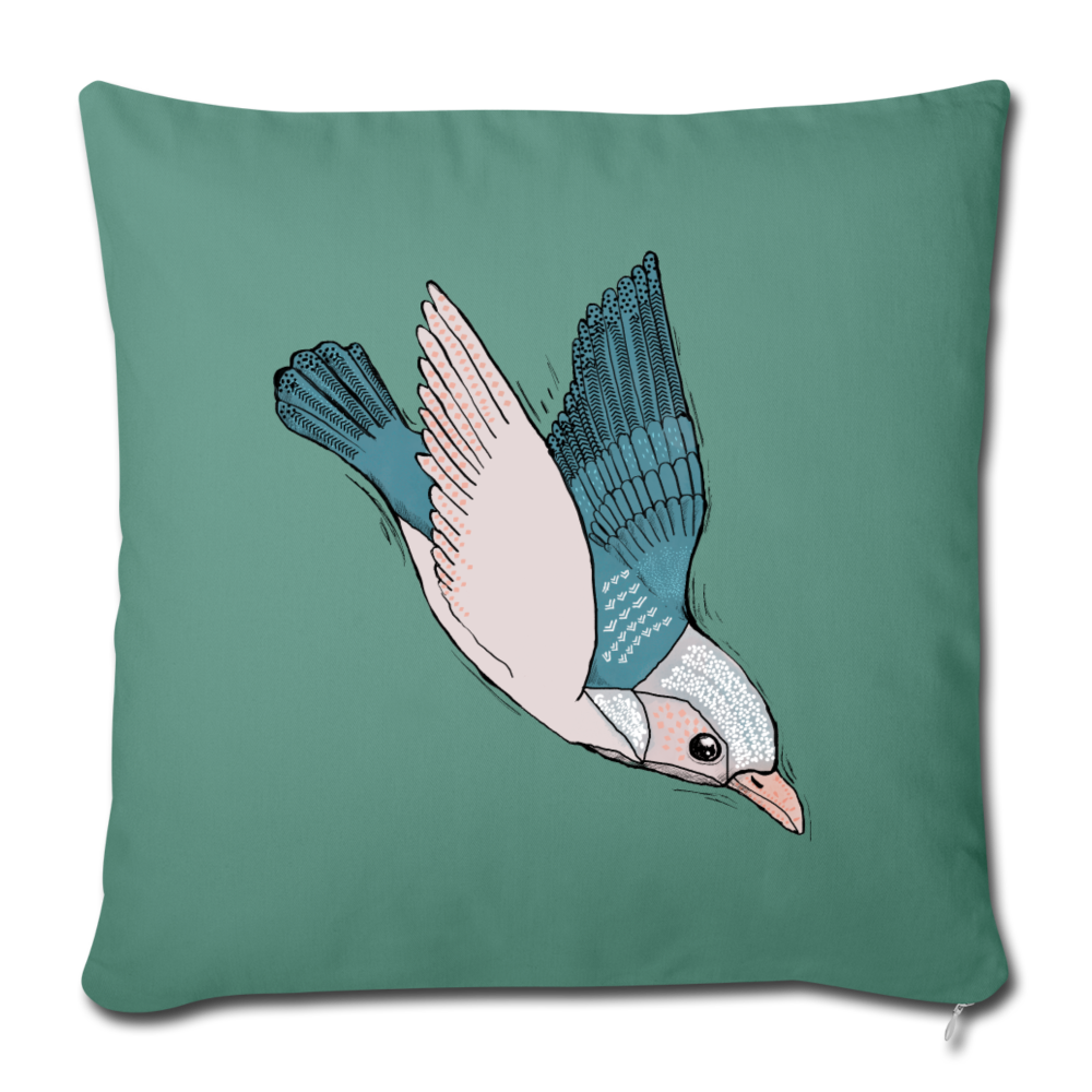 Sofakissen mit Füllung 44 x 44 cm - "Vogel im Sturzflug" - Hinter dem Mond