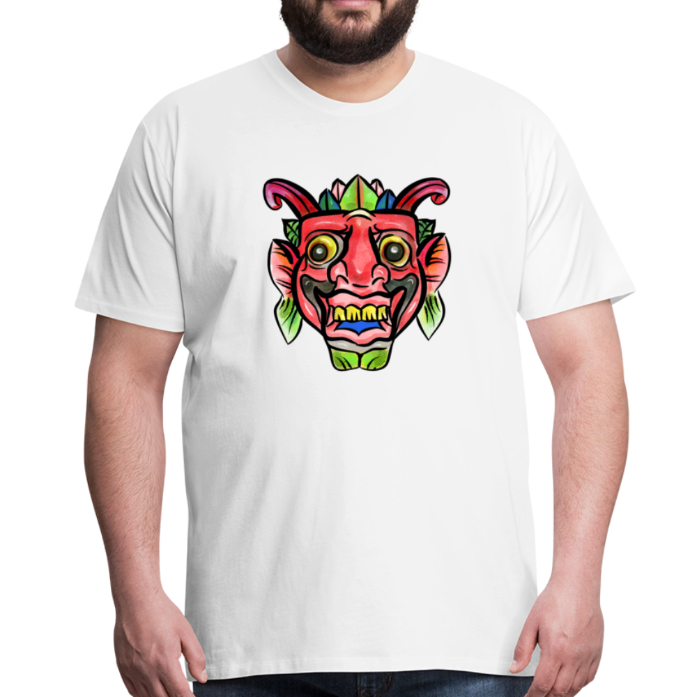 Männer Premium T-Shirt "Bunte Maske" - Hinter dem Mond