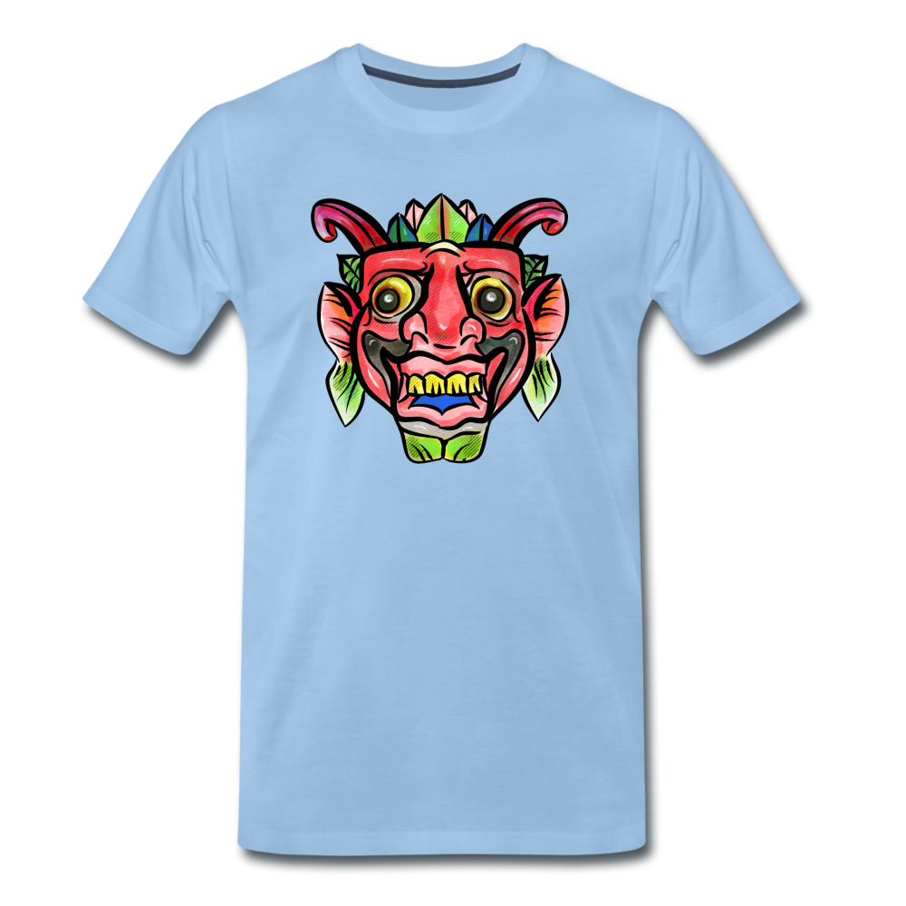 Männer Premium T-Shirt "Bunte Maske" - Hinter dem Mond